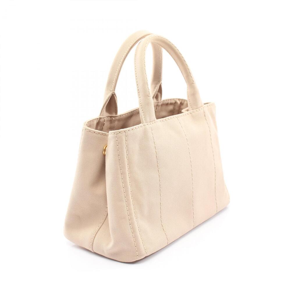 Prada CANAPA canvas beige tote bag Tan